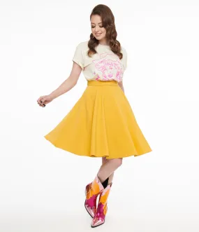 1950s Mustard Swing Skirt