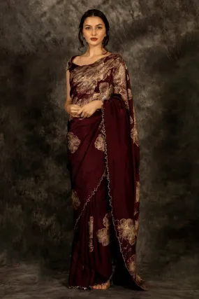 Aanya Saree- Brown