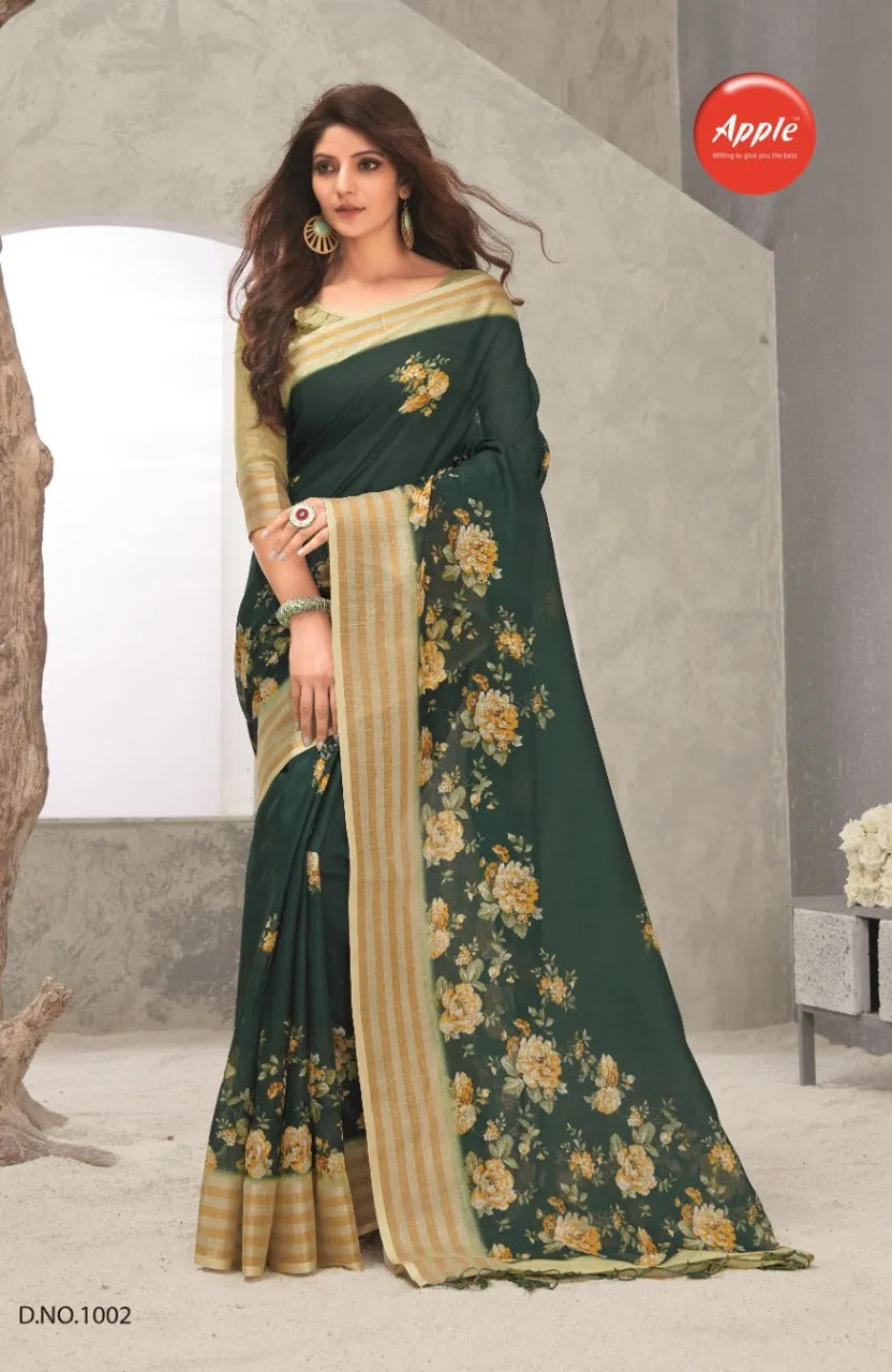 Apple Sarees Presents Aaradhana Vol 10 Cotton Linen Printed Casual Wear Sarees