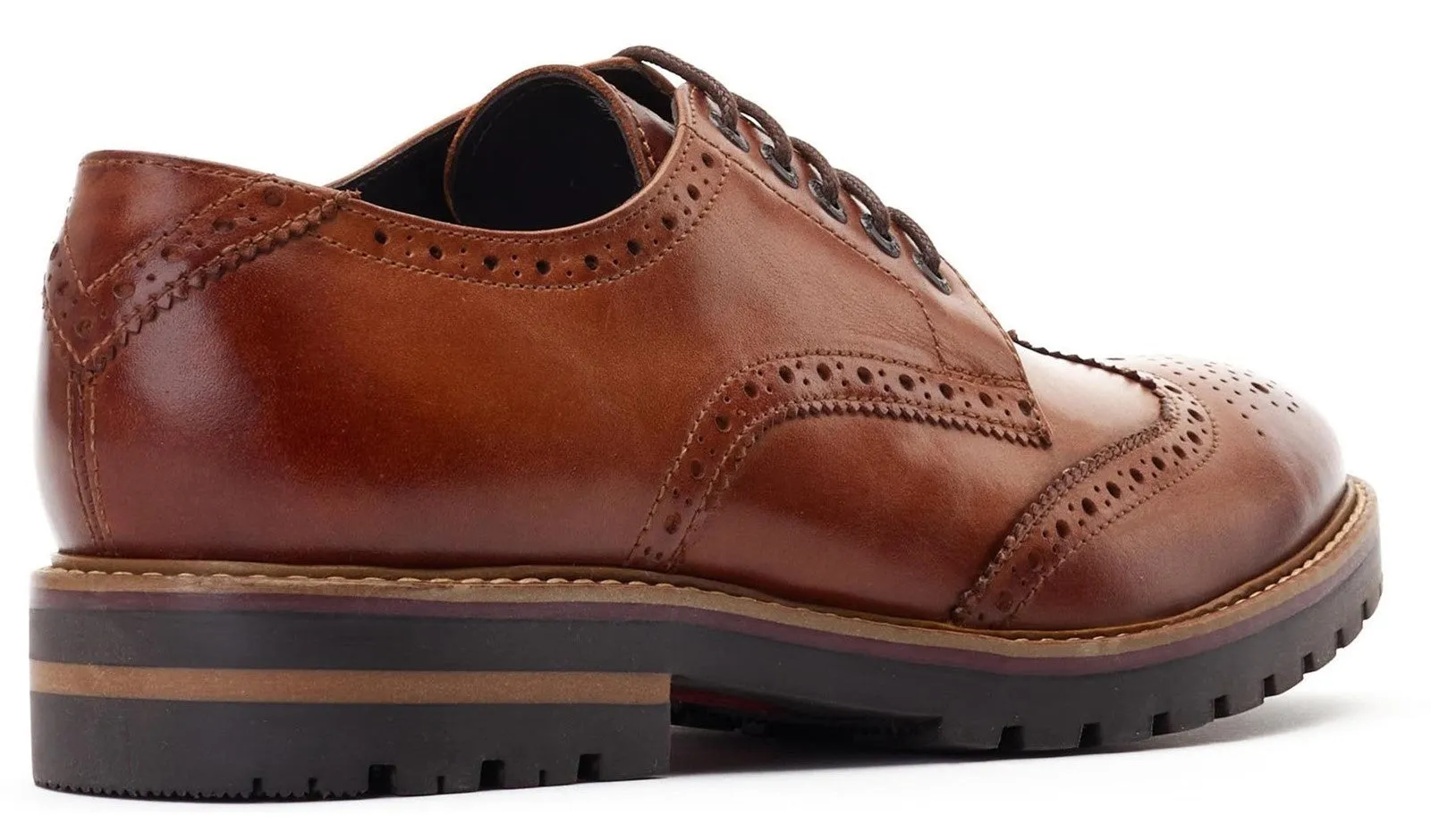 Base London Gibbs Washed Mens Leather Lace Up Brogue