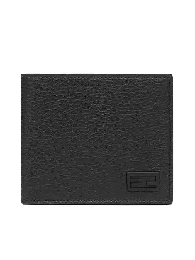 Bi-fold in black leather