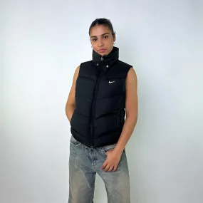 Black y2ks NIKE Puffer Jacket Coat Gilet (M)