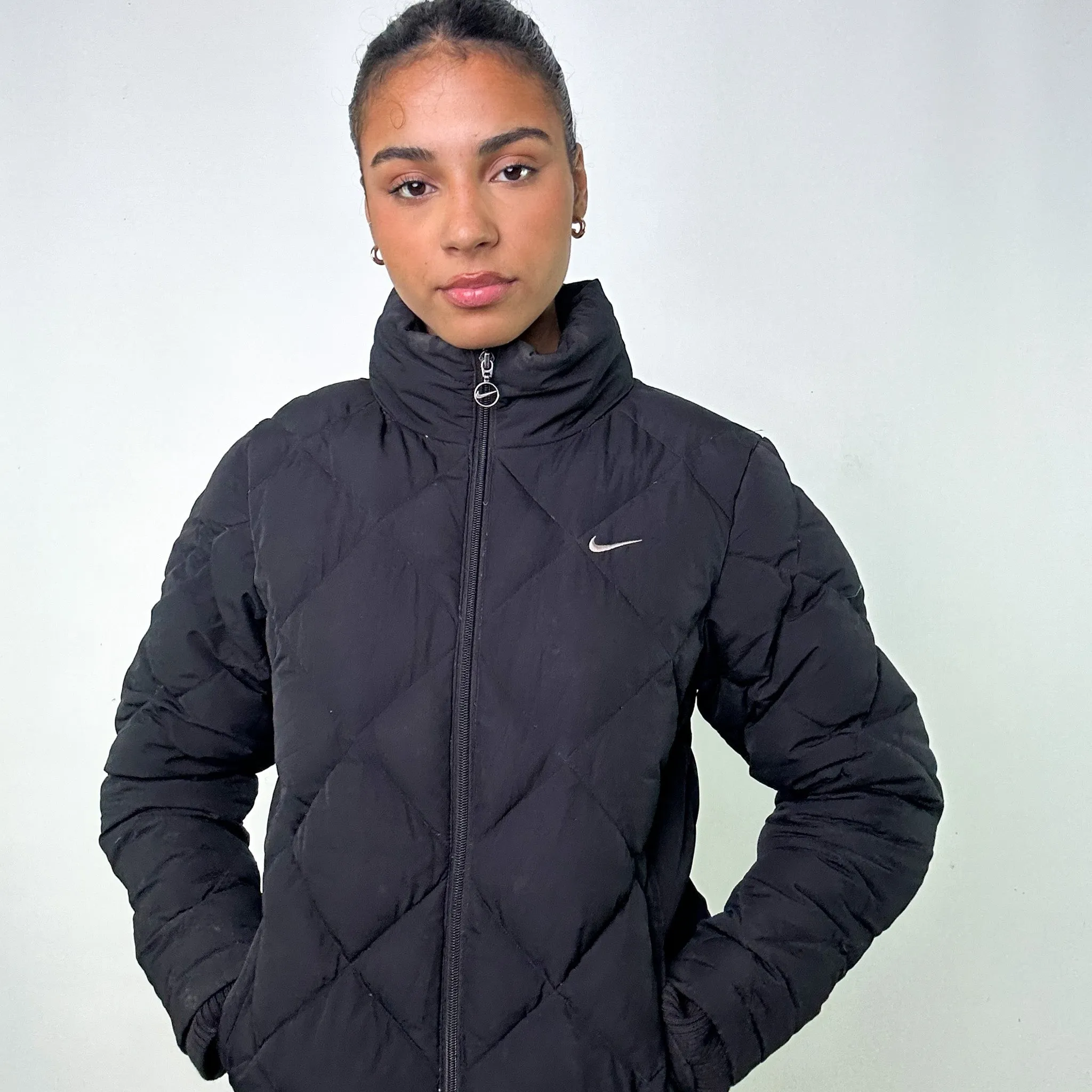 Black y2ks NIKE Puffer Jacket Coat (M)