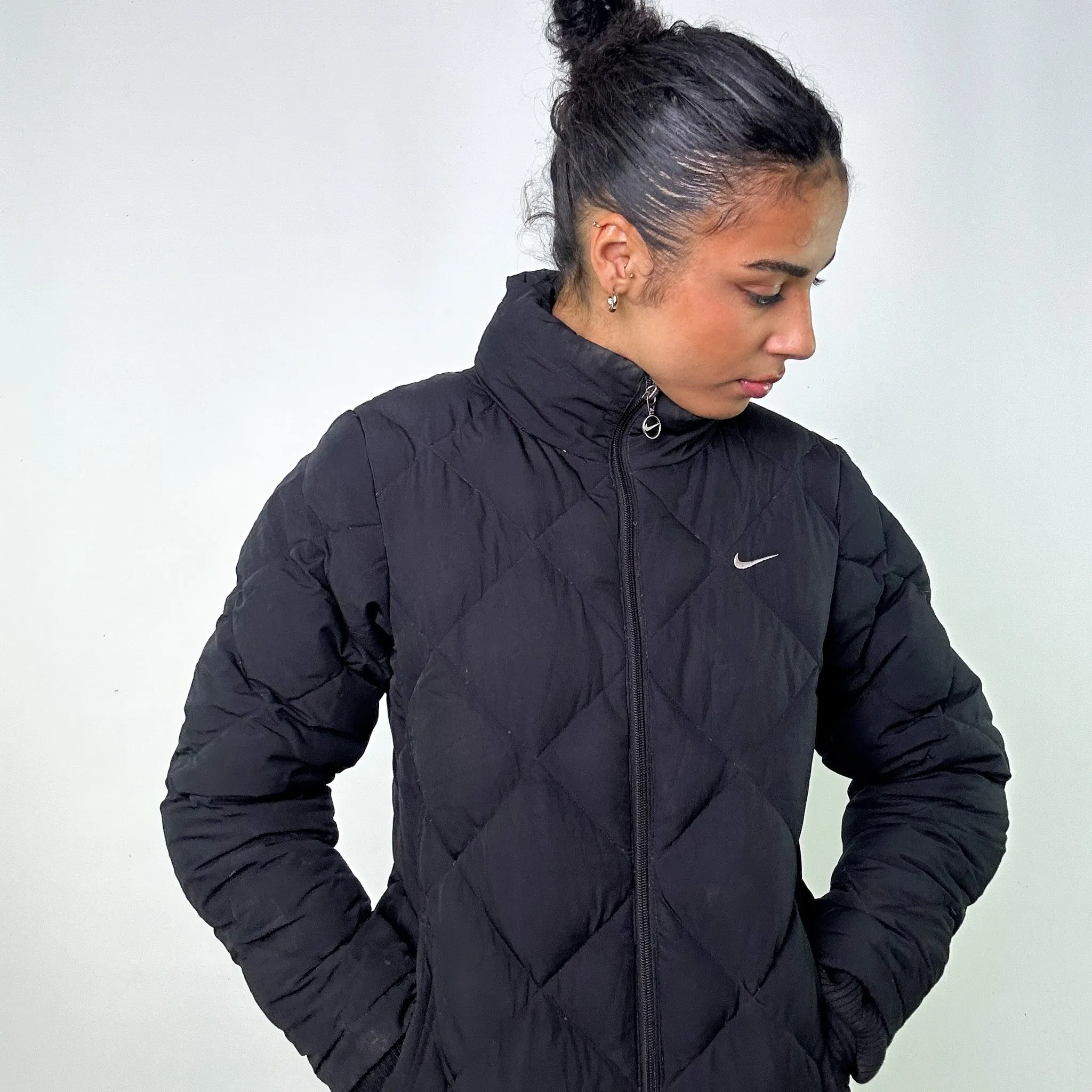 Black y2ks NIKE Puffer Jacket Coat (M)