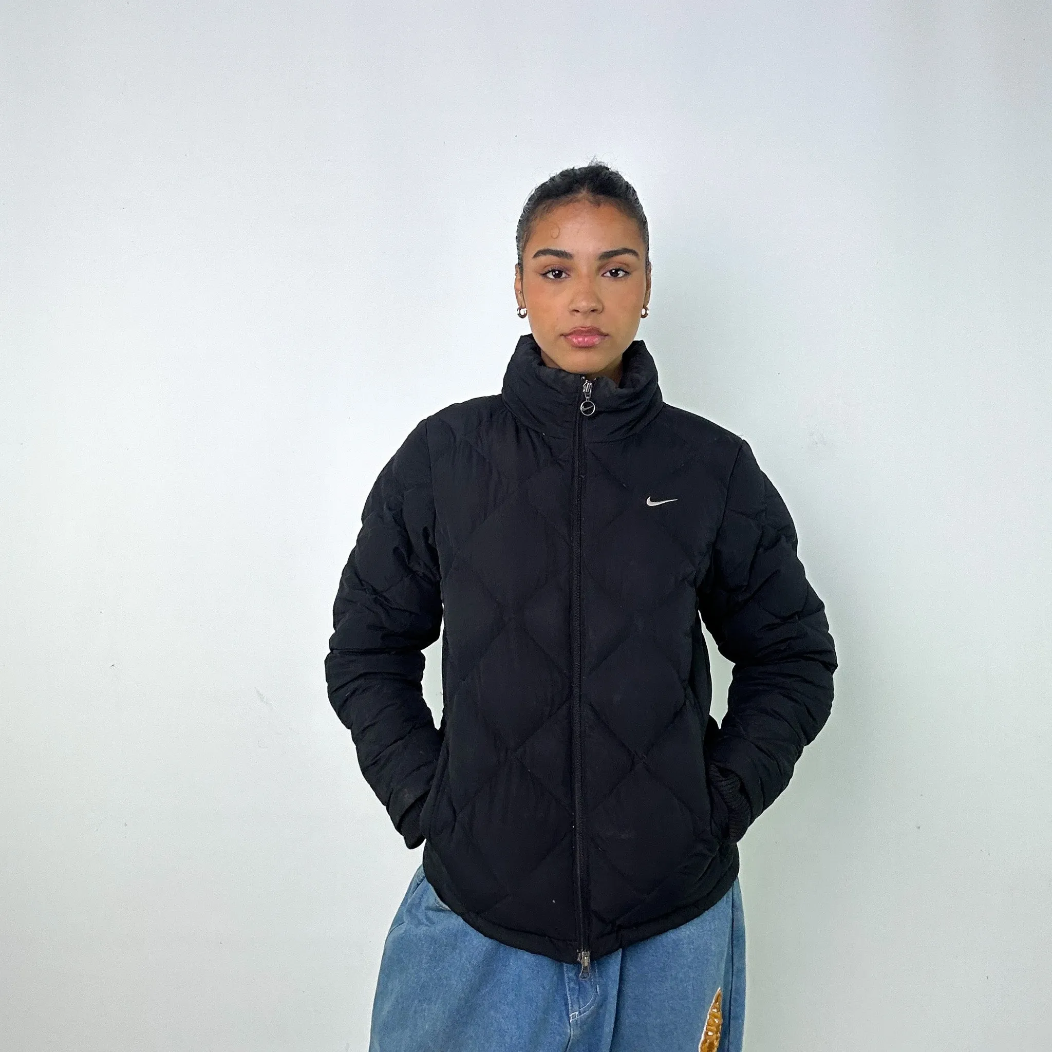 Black y2ks NIKE Puffer Jacket Coat (M)