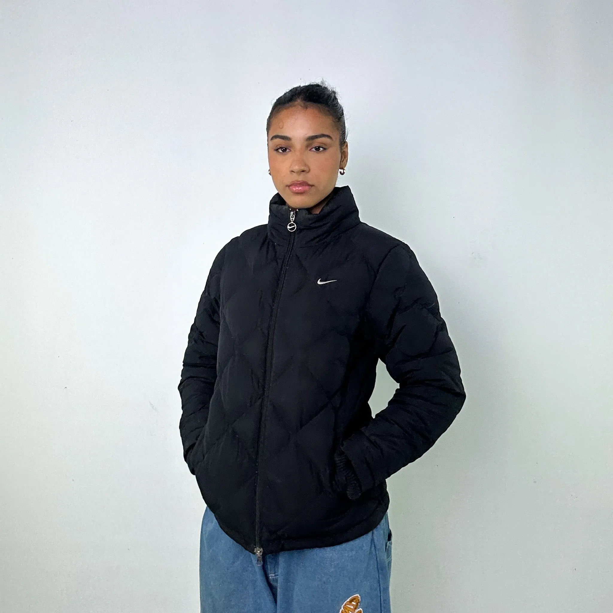 Black y2ks NIKE Puffer Jacket Coat (M)