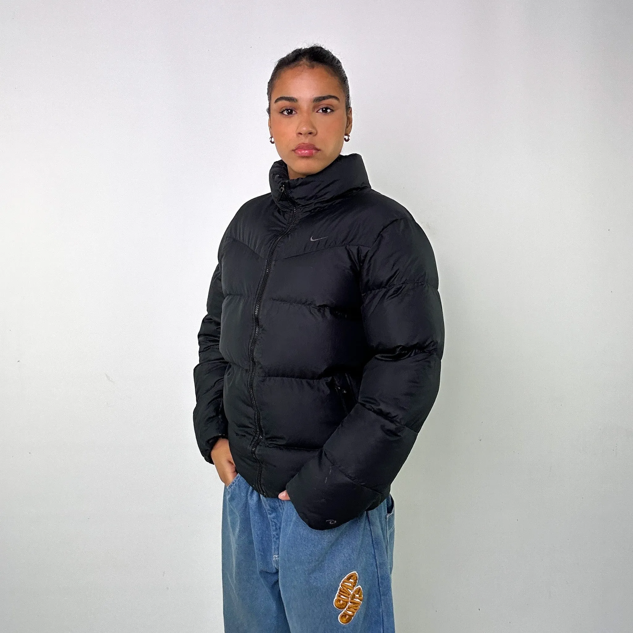 Black y2ks NIKE Puffer Jacket Coat (S)