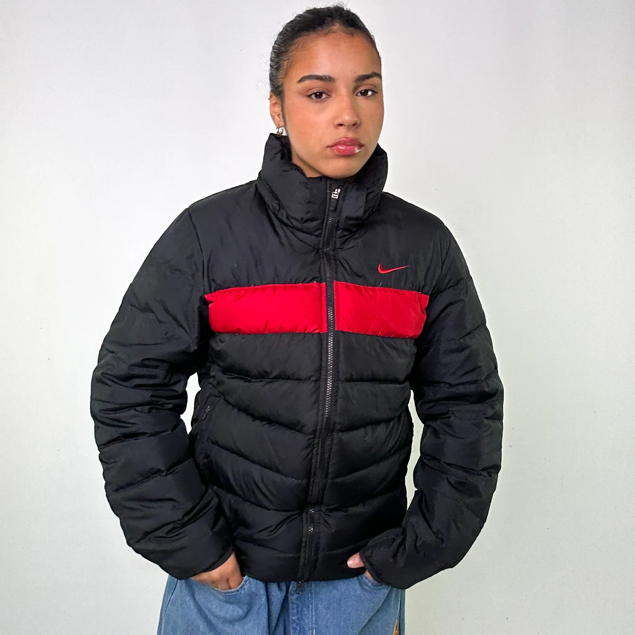 Black y2ks NIKE Storm-fit Puffer Jacket Coat (S)