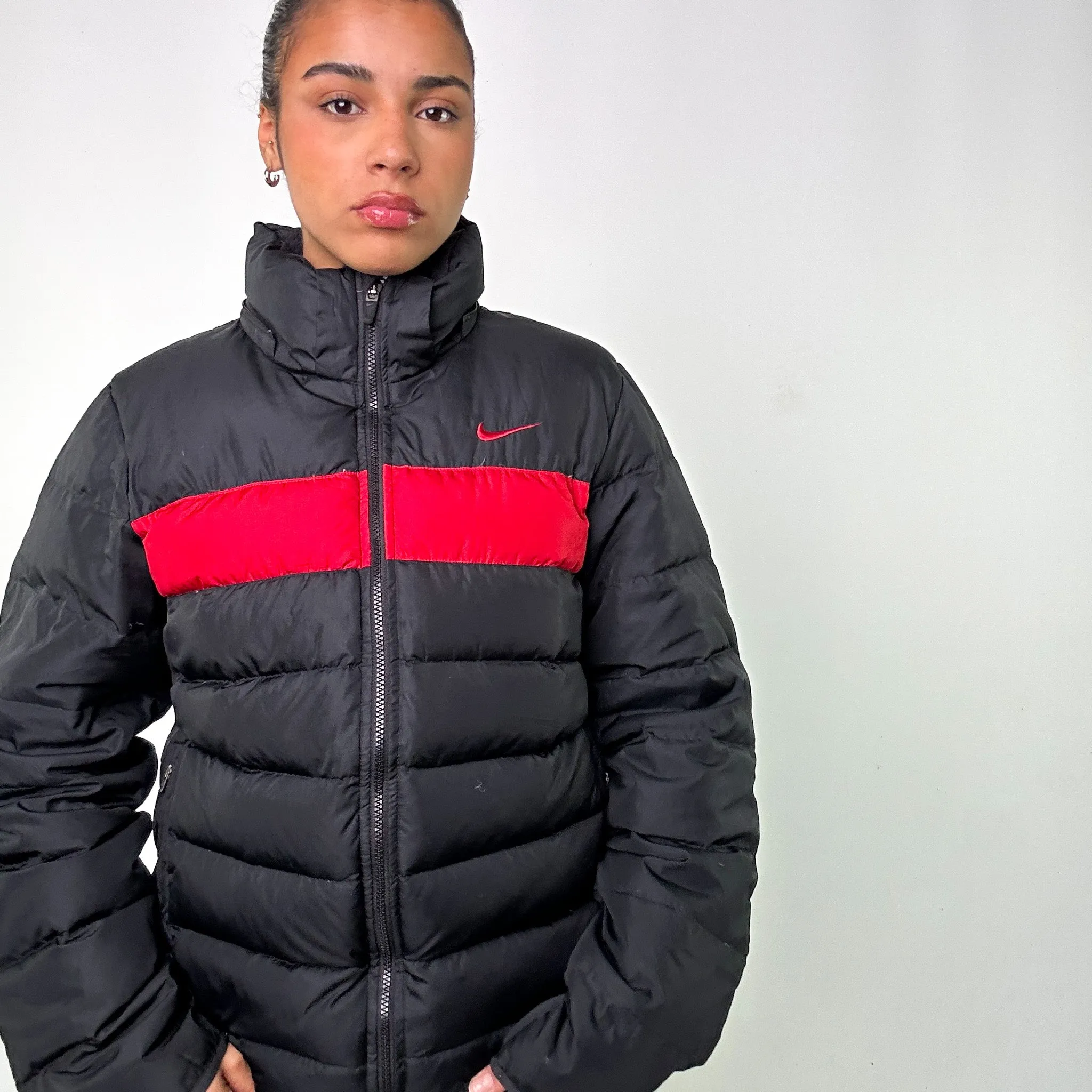 Black y2ks NIKE Storm-fit Puffer Jacket Coat (S)