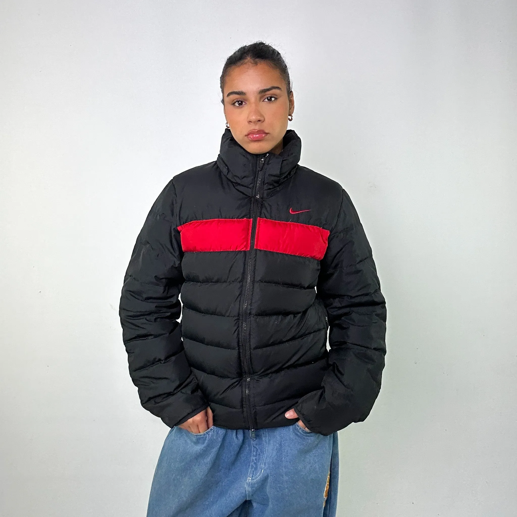 Black y2ks NIKE Storm-fit Puffer Jacket Coat (S)