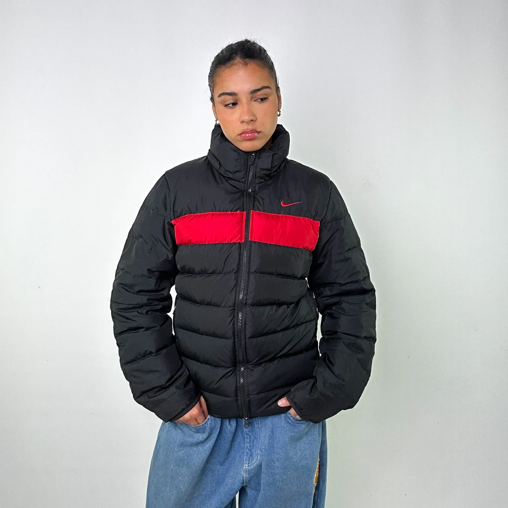 Black y2ks NIKE Storm-fit Puffer Jacket Coat (S)