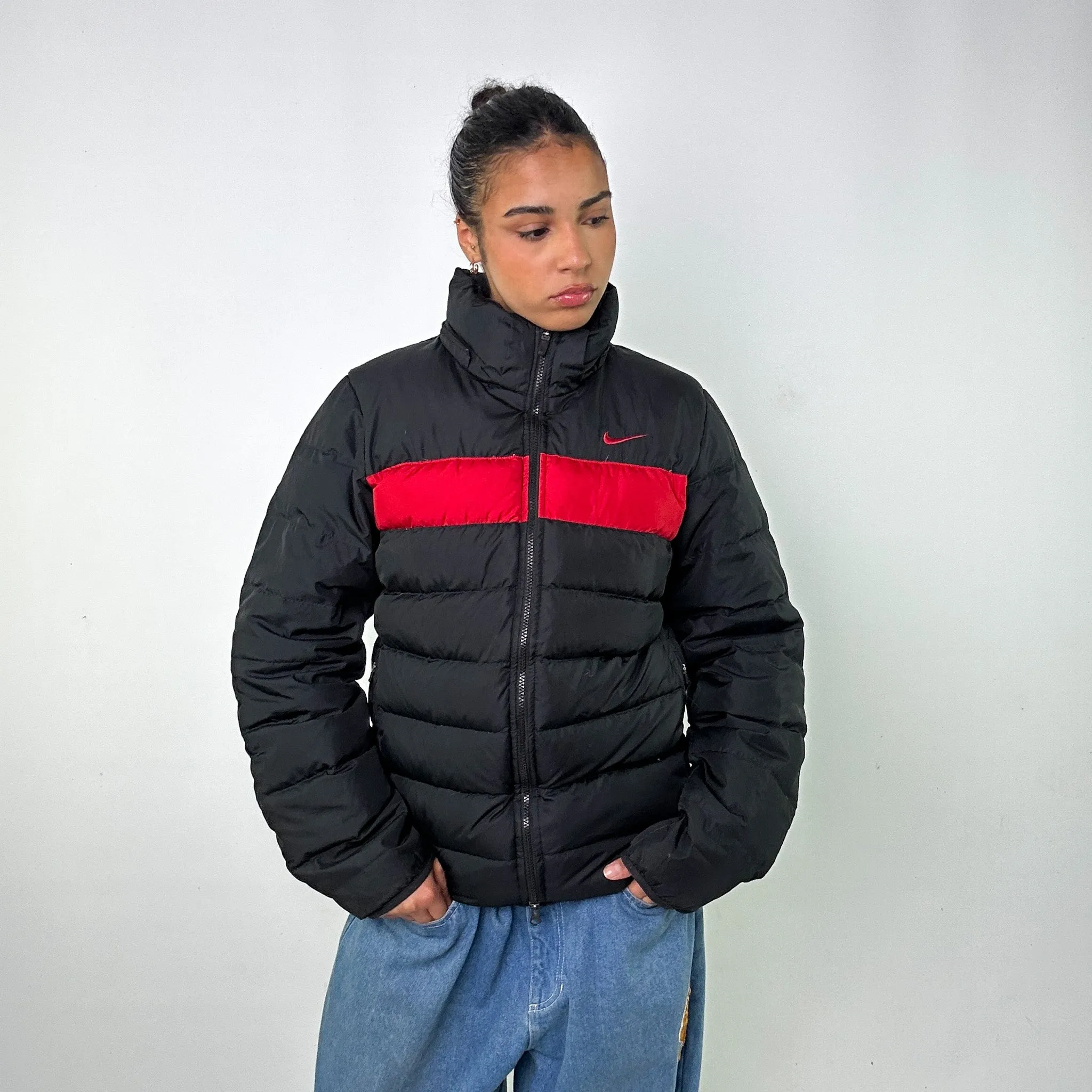 Black y2ks NIKE Storm-fit Puffer Jacket Coat (S)