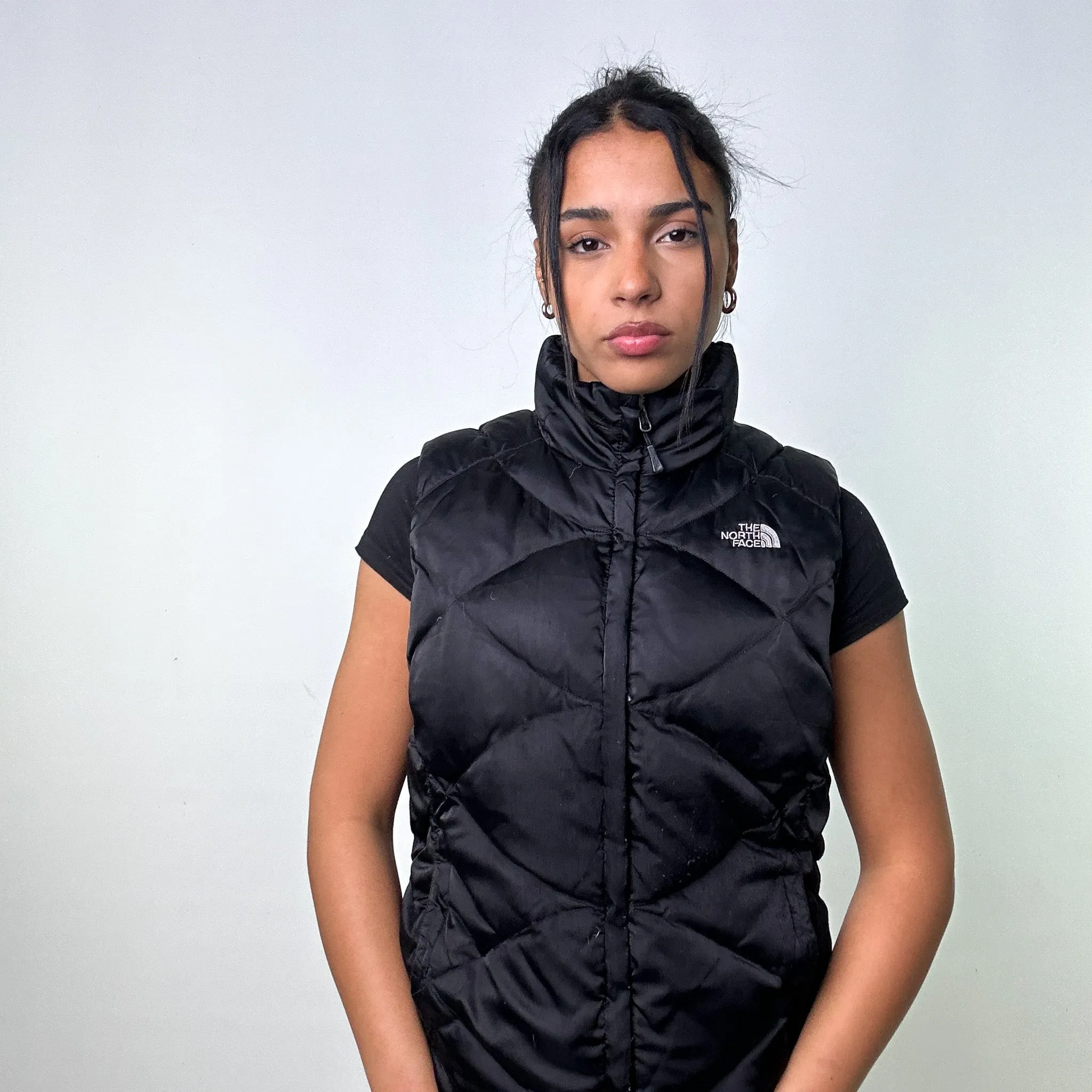 Black y2ks The North Face 550 Series Puffer Jacket Coat Gilet (L)