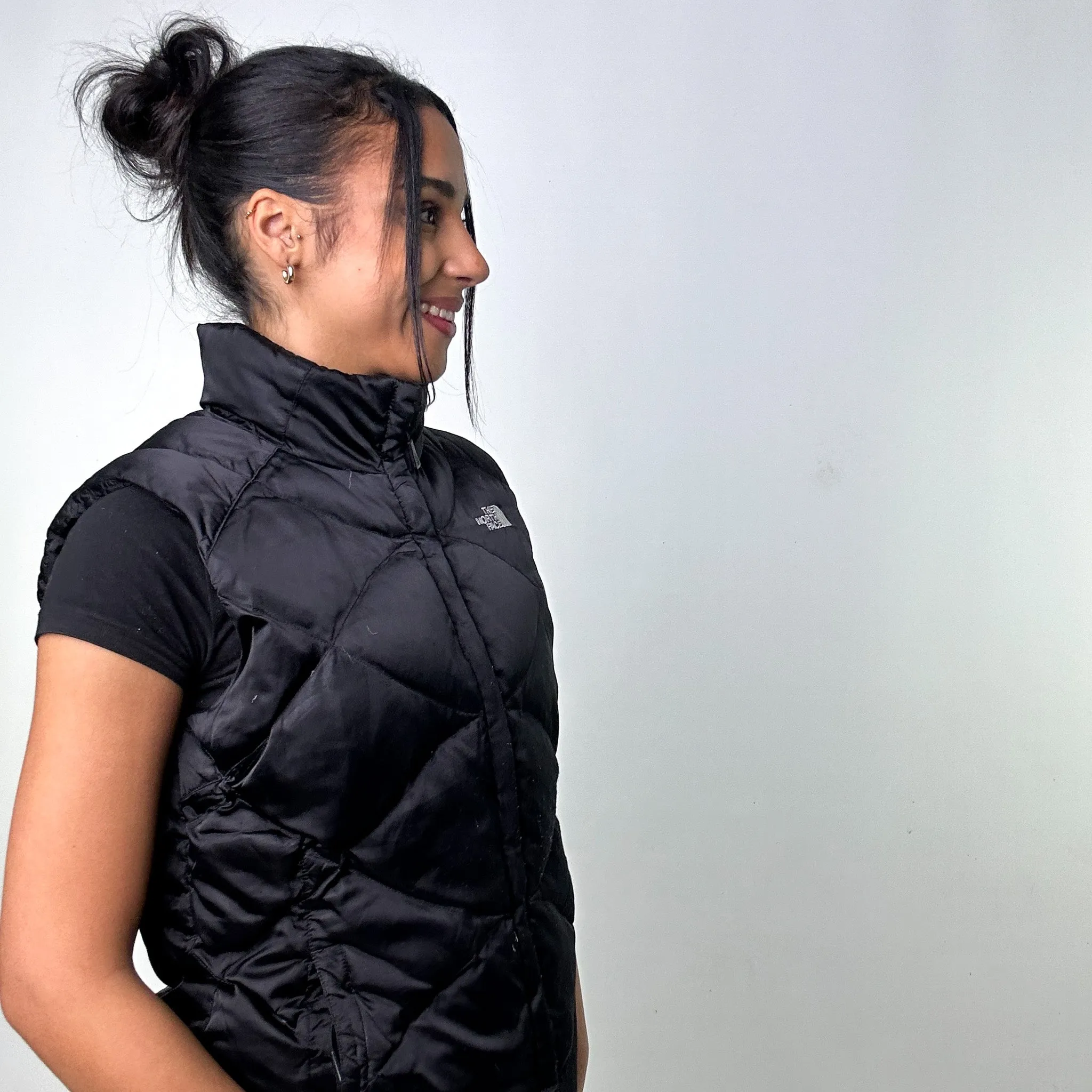 Black y2ks The North Face 550 Series Puffer Jacket Coat Gilet (L)