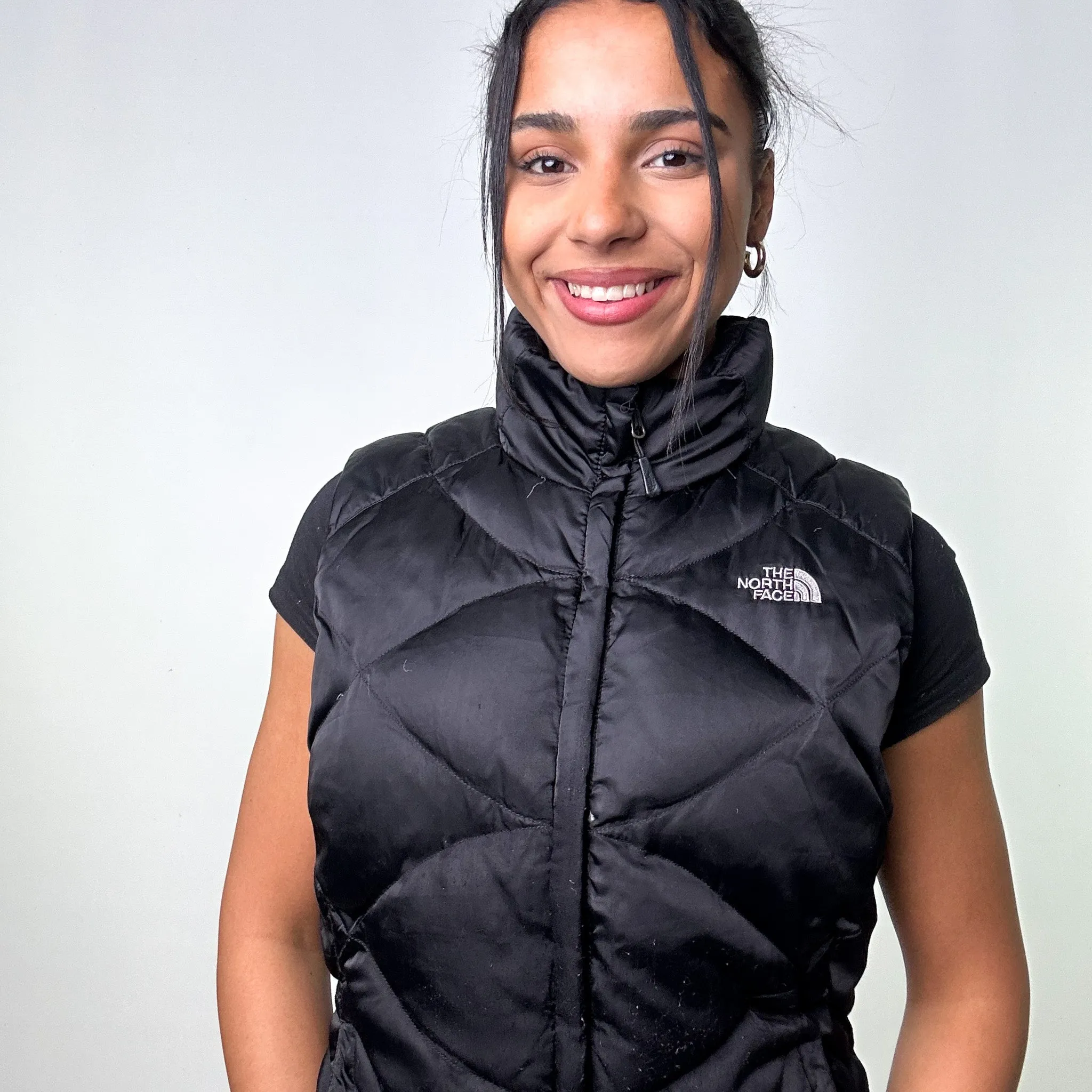 Black y2ks The North Face 550 Series Puffer Jacket Coat Gilet (L)