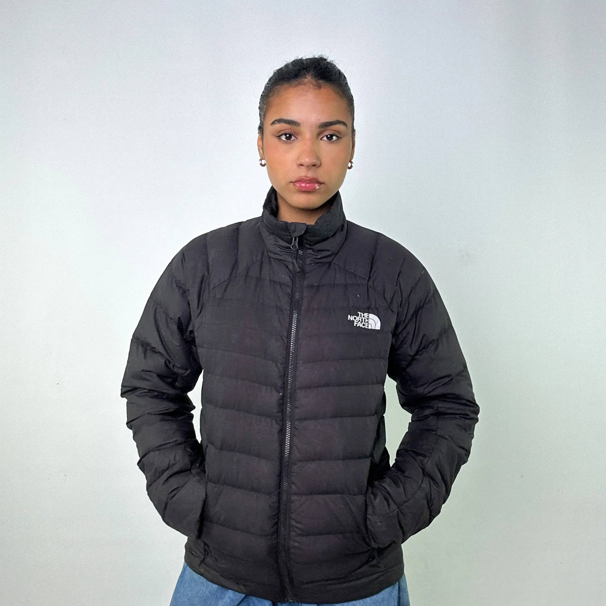 Black y2ks The North Face 550 Series Puffer Jacket Coat (S)