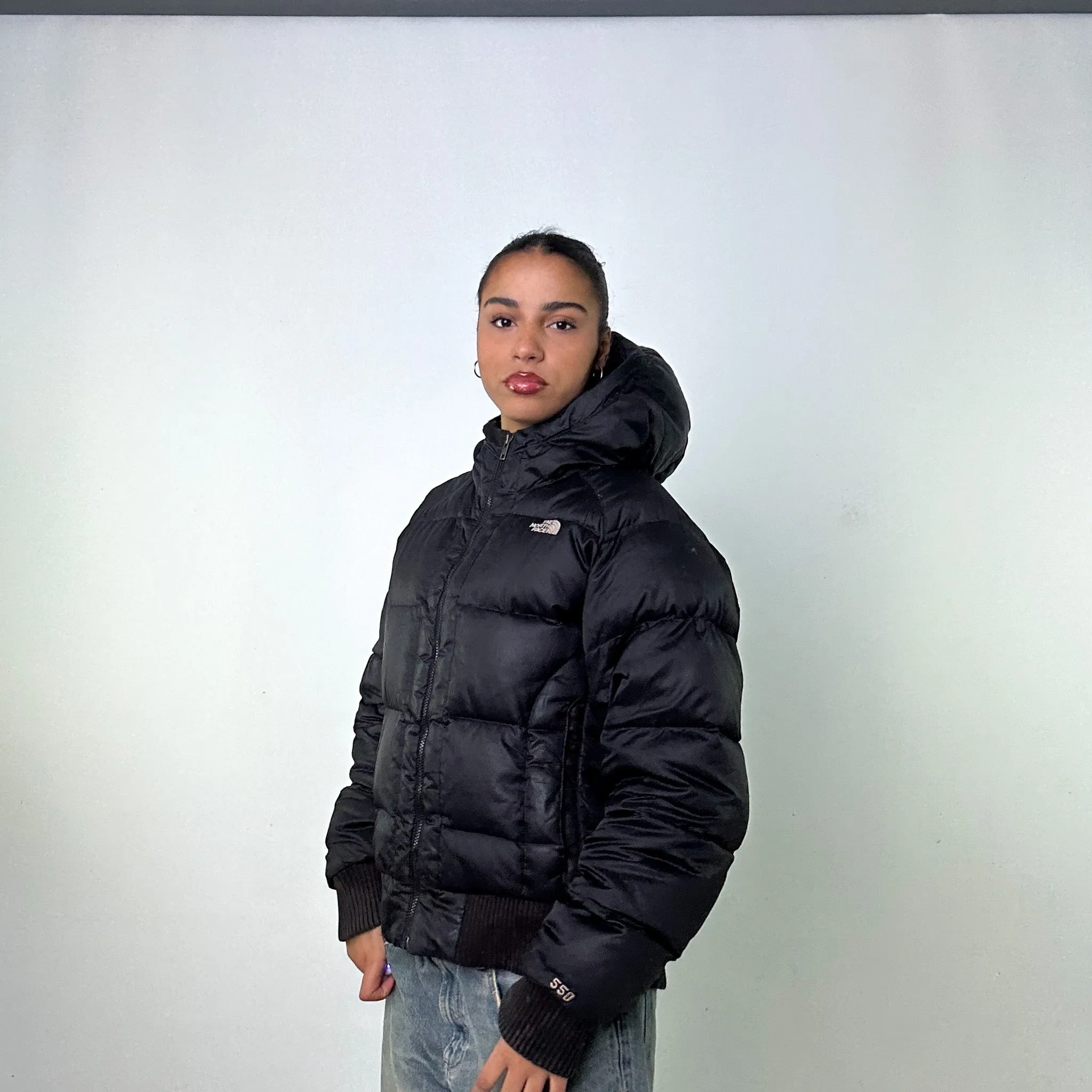 Black y2ks The North Face 550 Series Puffer Jacket Coat (XL)