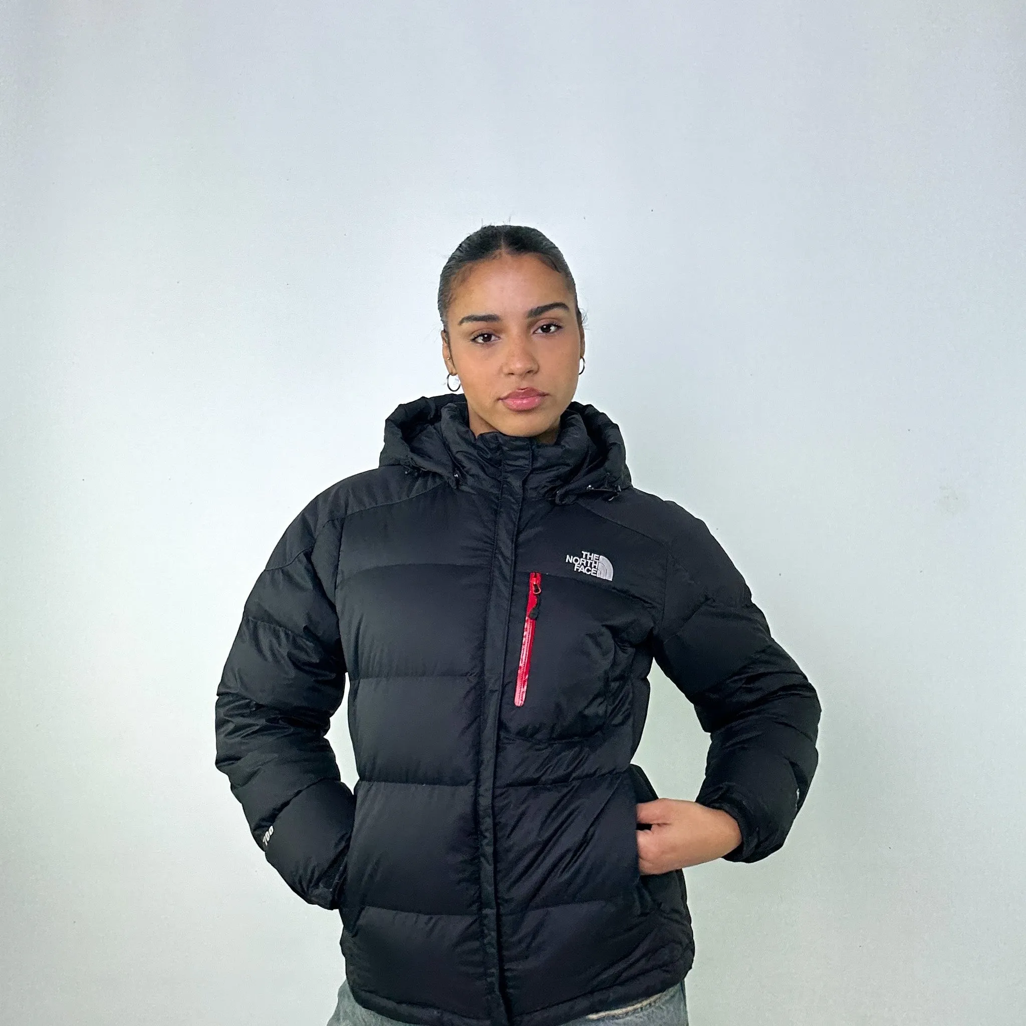 Black y2ks The North Face Hyvent 700 Series Puffer Jacket Coat (L)