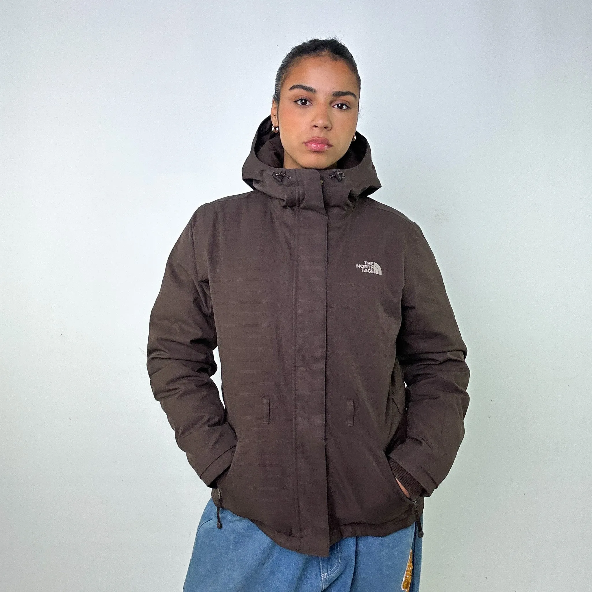 Brown 90s The North Face Puffer Jacket Coat (L)