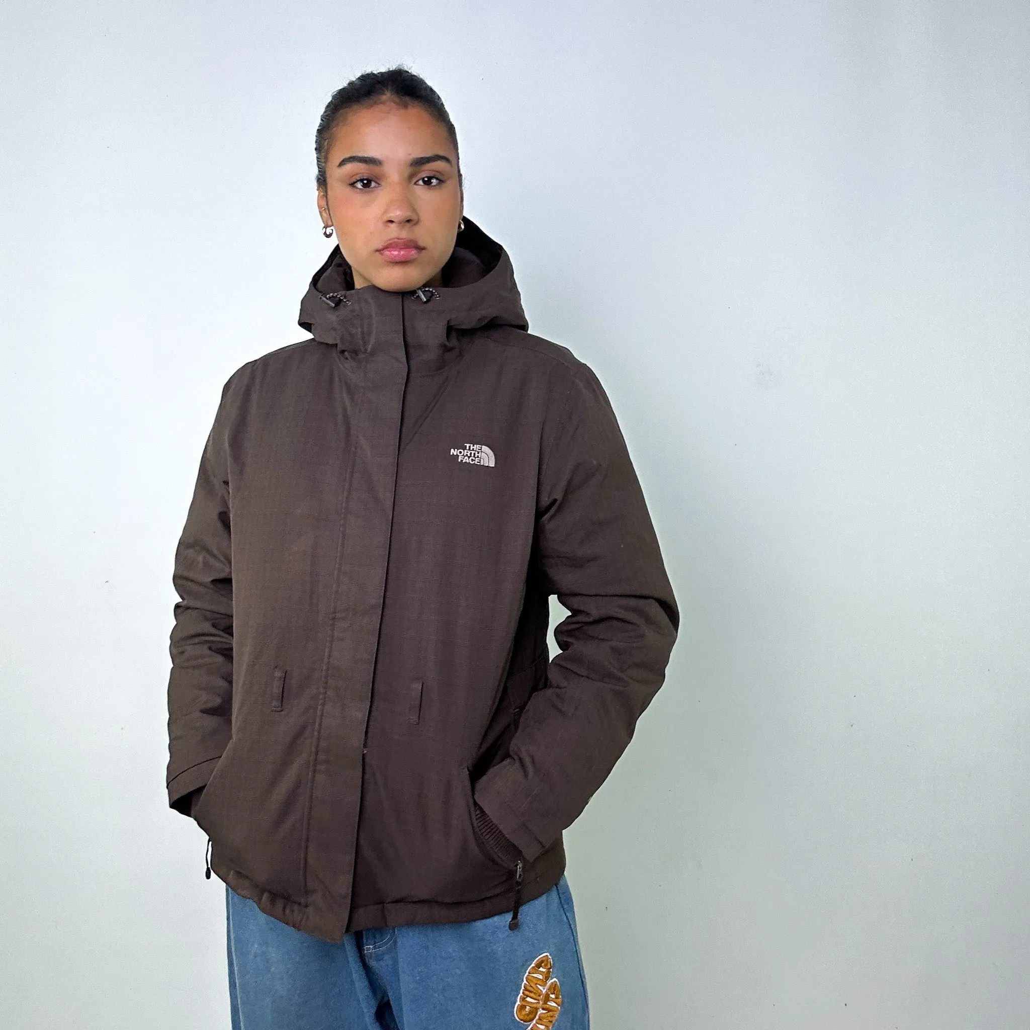 Brown 90s The North Face Puffer Jacket Coat (L)