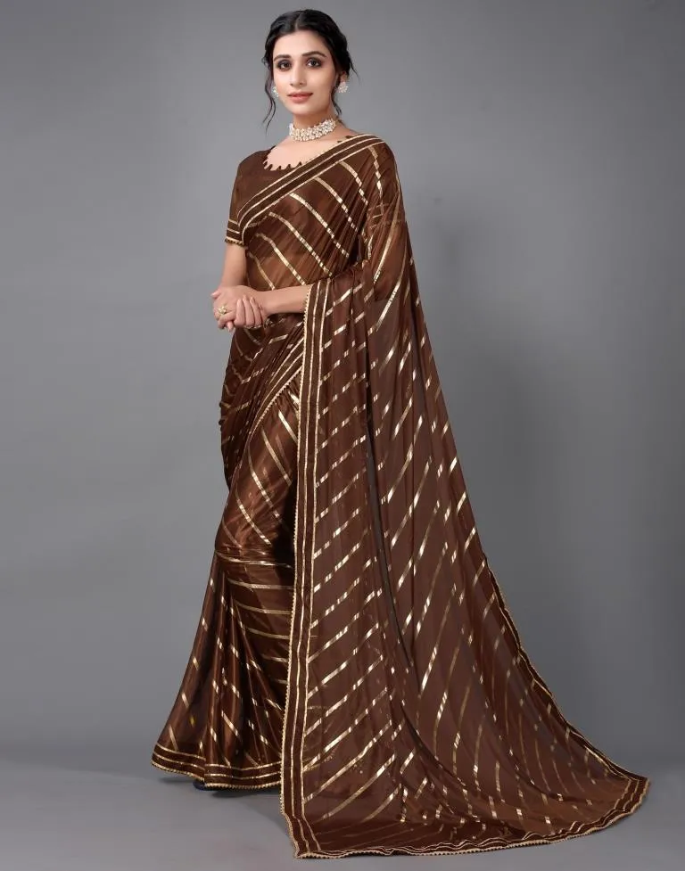 Brown Silk Saree