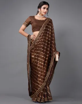 Brown Silk Saree