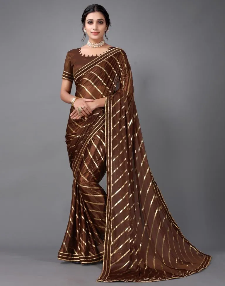 Brown Silk Saree