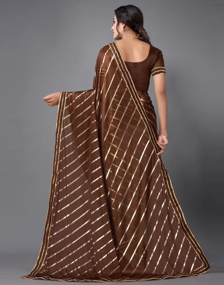 Brown Silk Saree