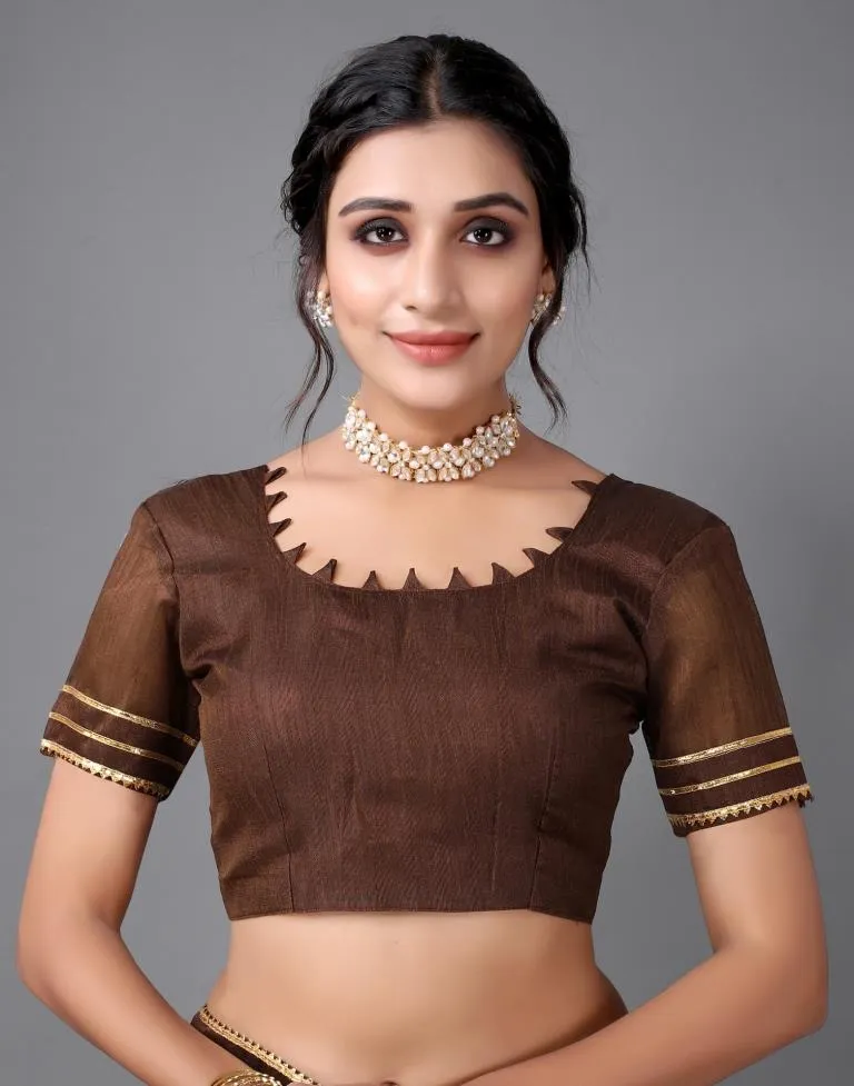 Brown Silk Saree