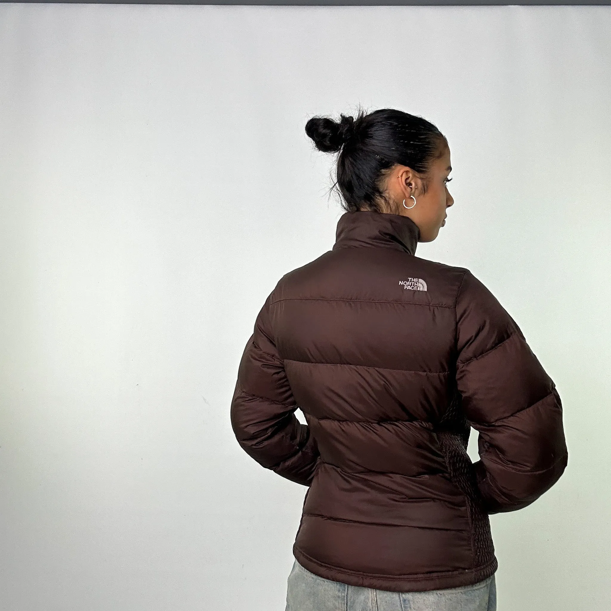 Brown y2ks The North Face 550 Series Puffer Jacket Coat (M)