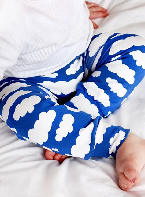 Buy FRED & NOAH Blue Cloud Leggings 0-6 Month | Trousers and leggings | Tu