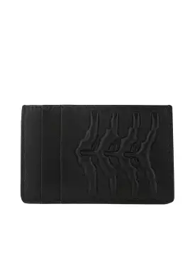 Card holder in black nappa