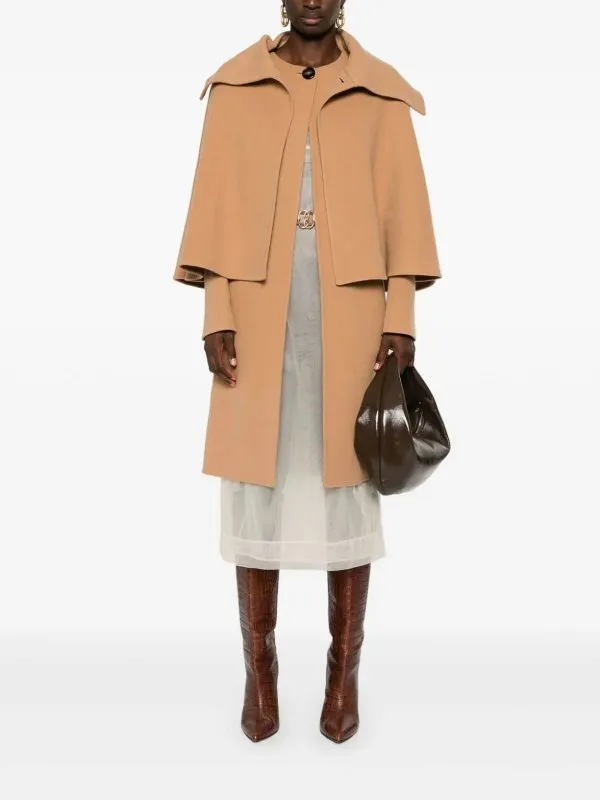 Chloe' Cape-Detailing Coat