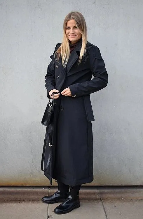 coat M.ASCH-Be original Long Trench Coat - Black - women´s