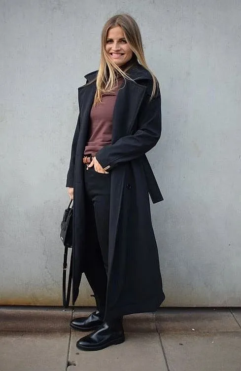 coat M.ASCH-Be original Long Trench Coat - Black - women´s