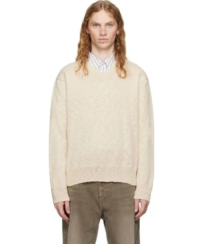 COOR Beige V-Neck Sweater