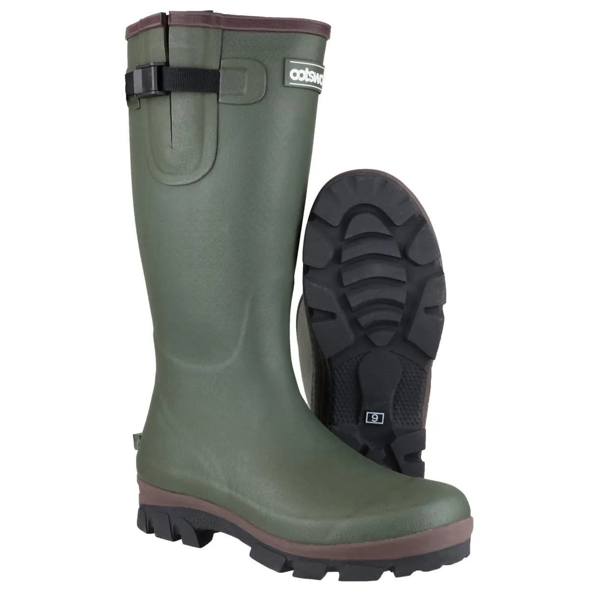 Cotswold Grange Buckle Fastening Wellington Boot Green