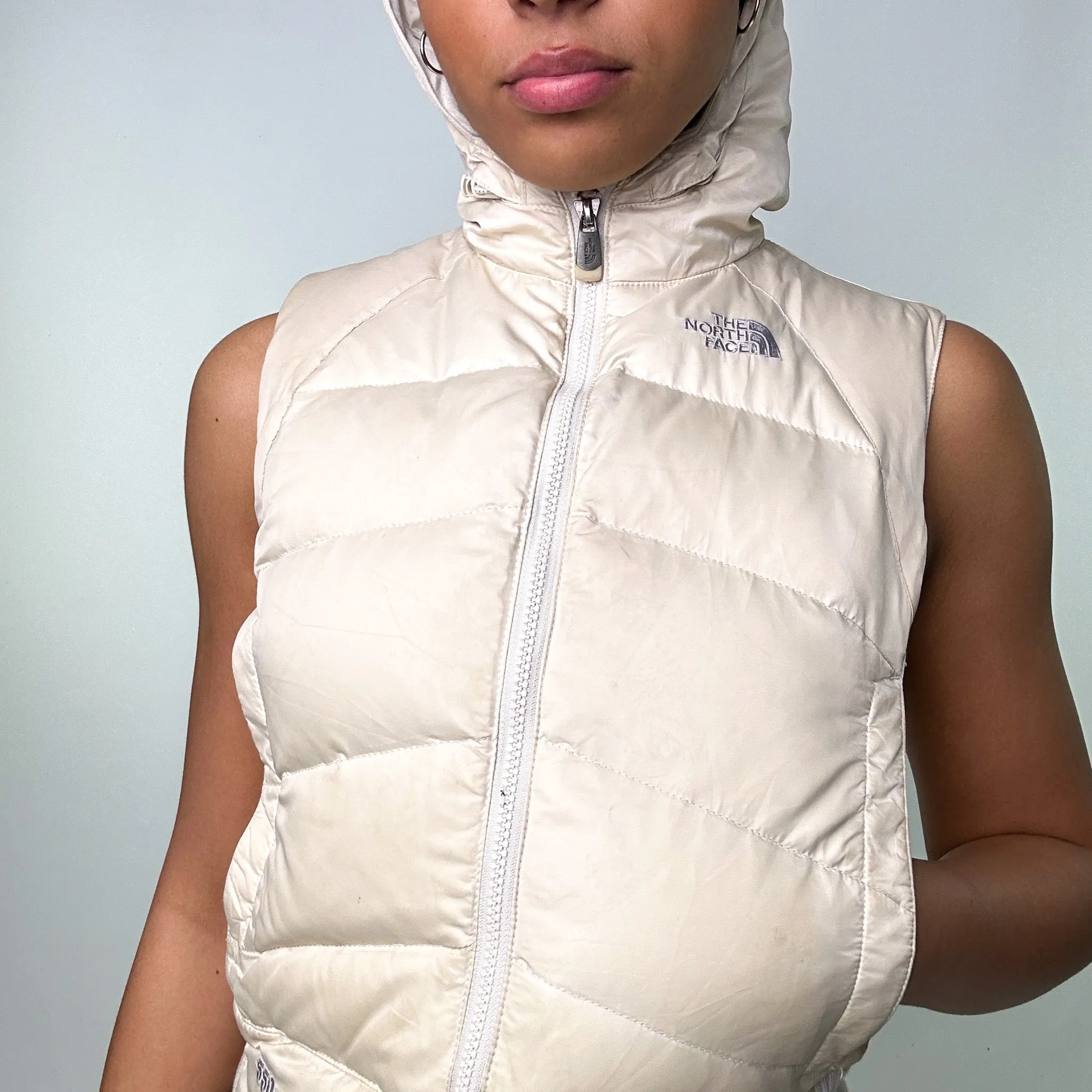 Cream y2ks The North Face 550 Series Puffer Jacket Coat Gilet (XS)