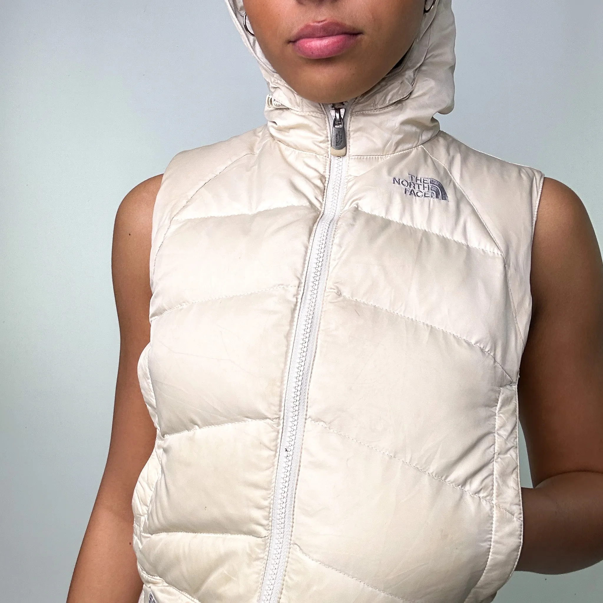 Cream y2ks The North Face 550 Series Puffer Jacket Coat Gilet (XS)