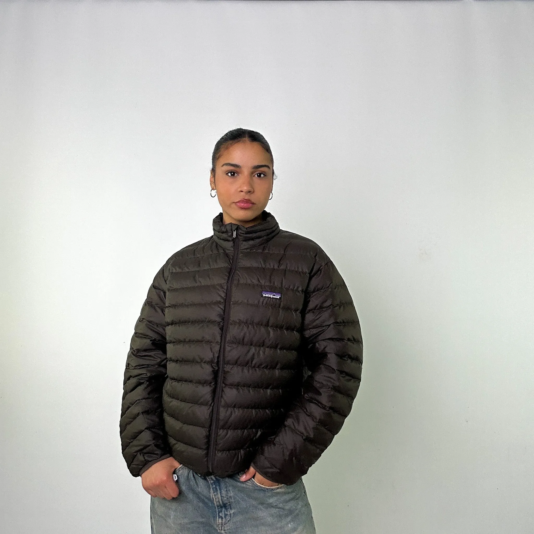 Dark Grey 90s Patagonia Puffer Jacket Coat (M)