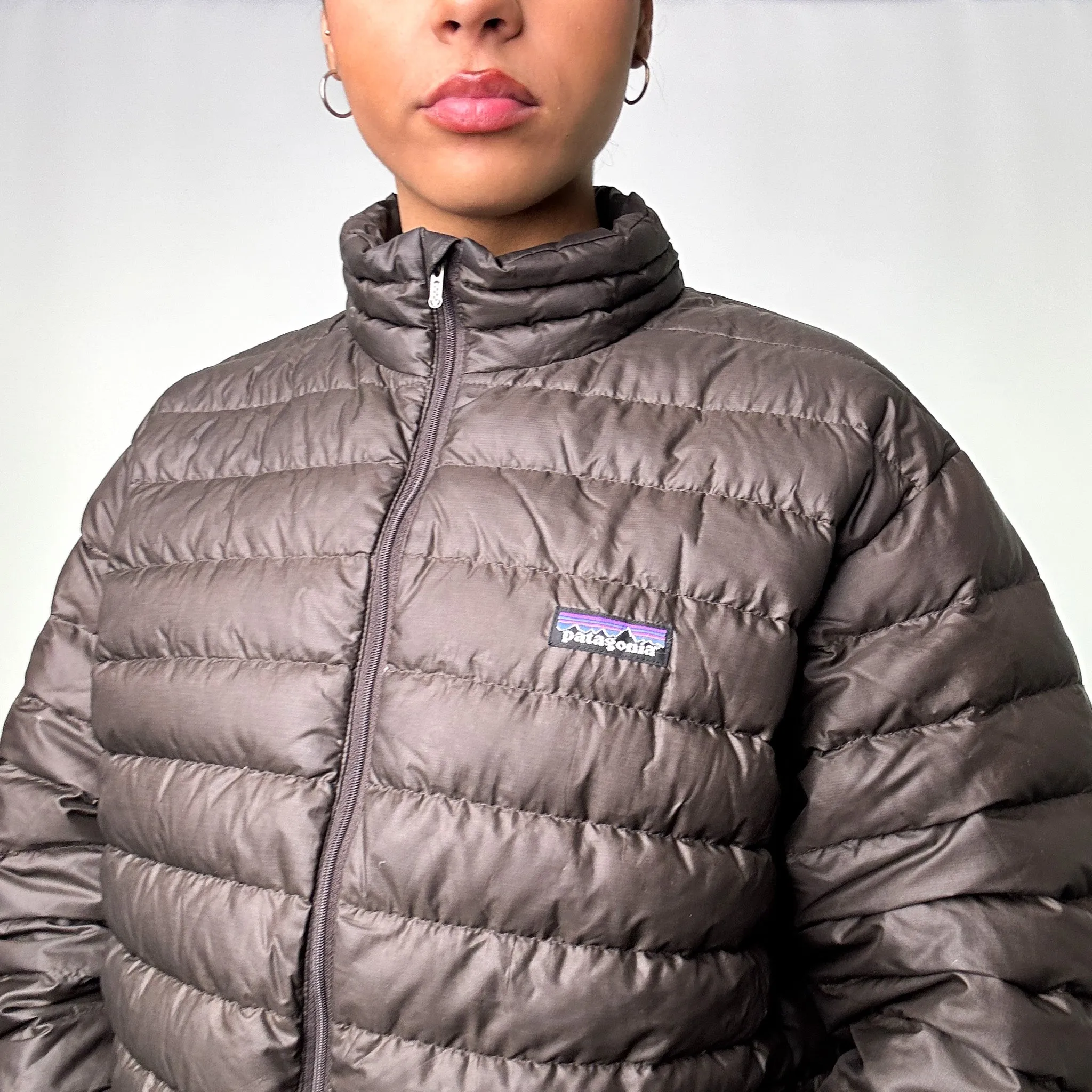 Dark Grey 90s Patagonia Puffer Jacket Coat (M)