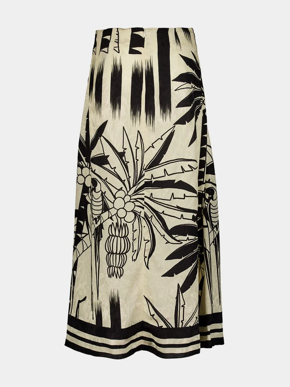 Dusty Trail Palm Print Skirt