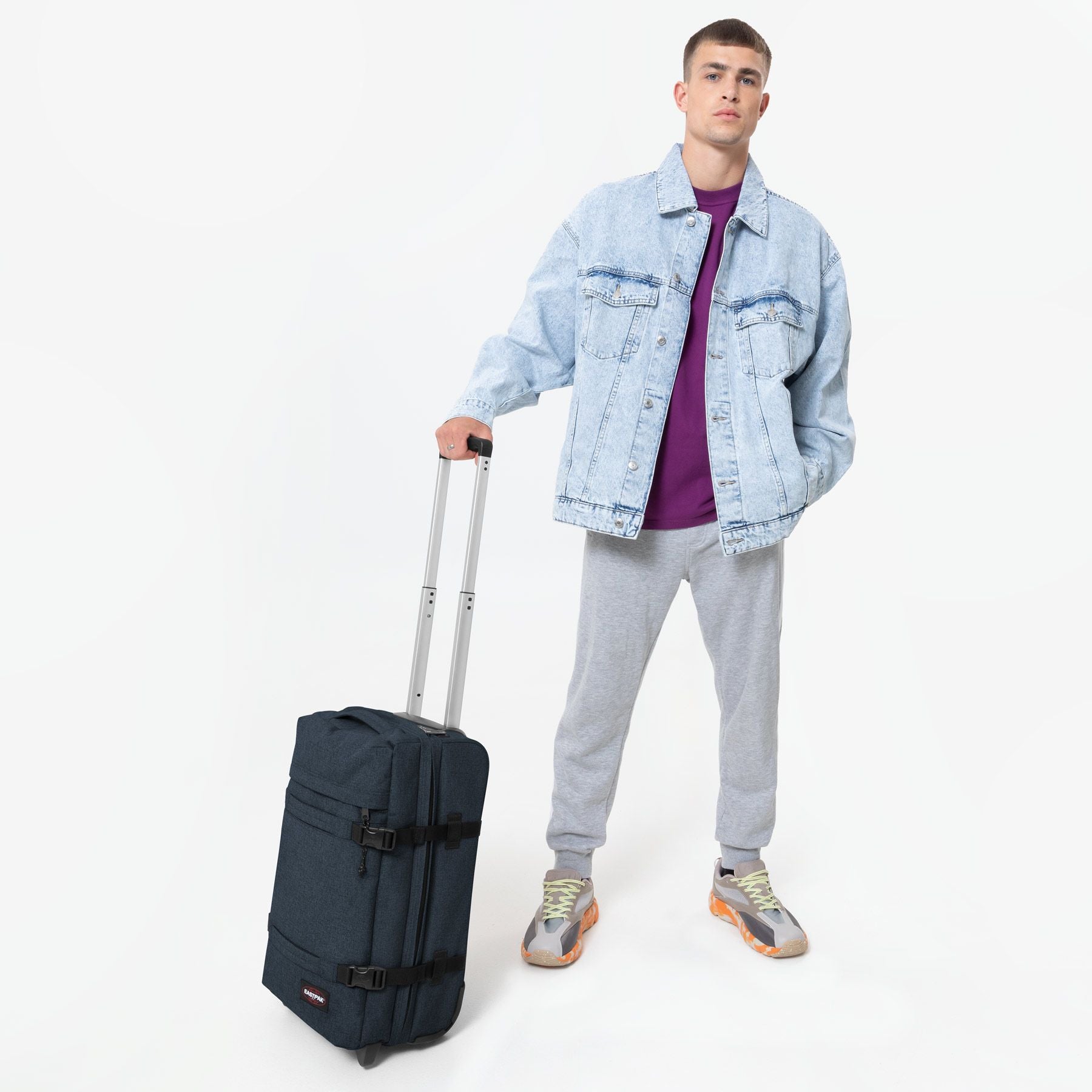 EASTPAK TRANSIT'R Small TRIPLE DENIM (BLEU)