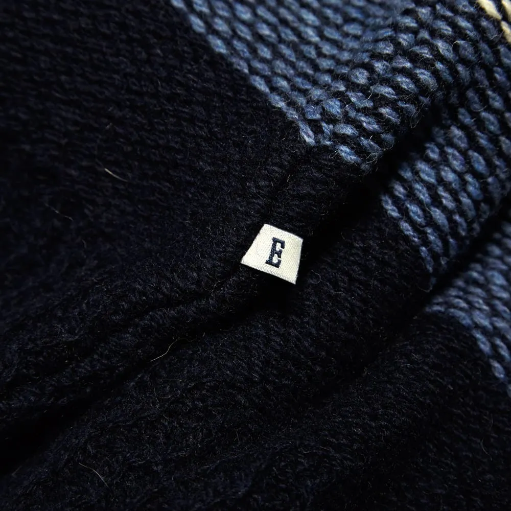 Edwin Docker Striped Wool Blended SweaterStriped Navy