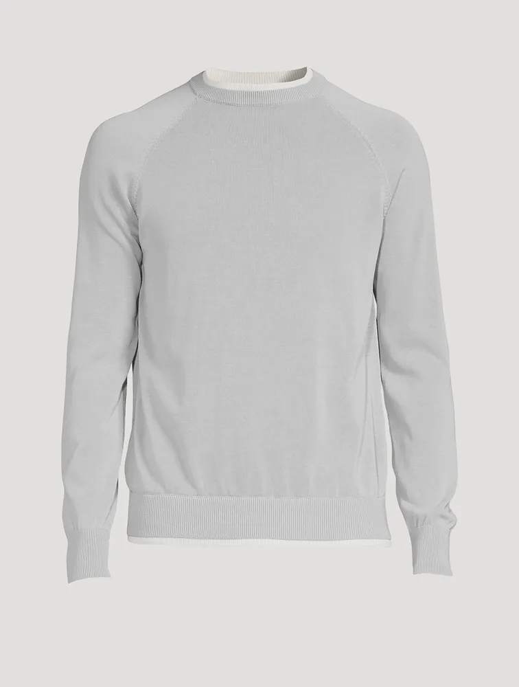 ELEVENTY Cotton Layered Sweater