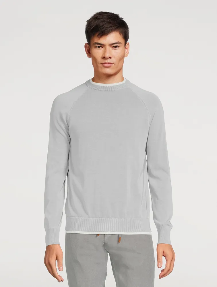 ELEVENTY Cotton Layered Sweater