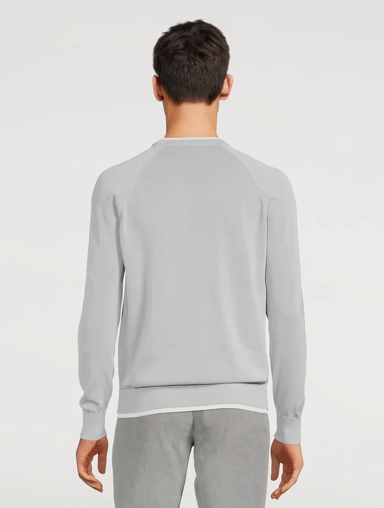 ELEVENTY Cotton Layered Sweater