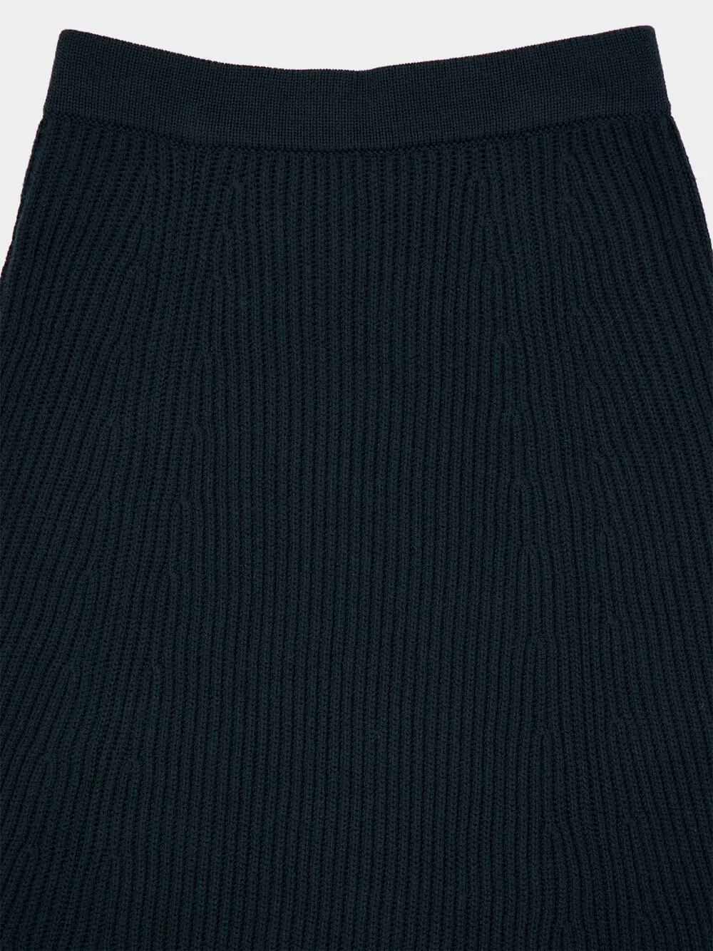 Forest Green Knit Midi Skirt