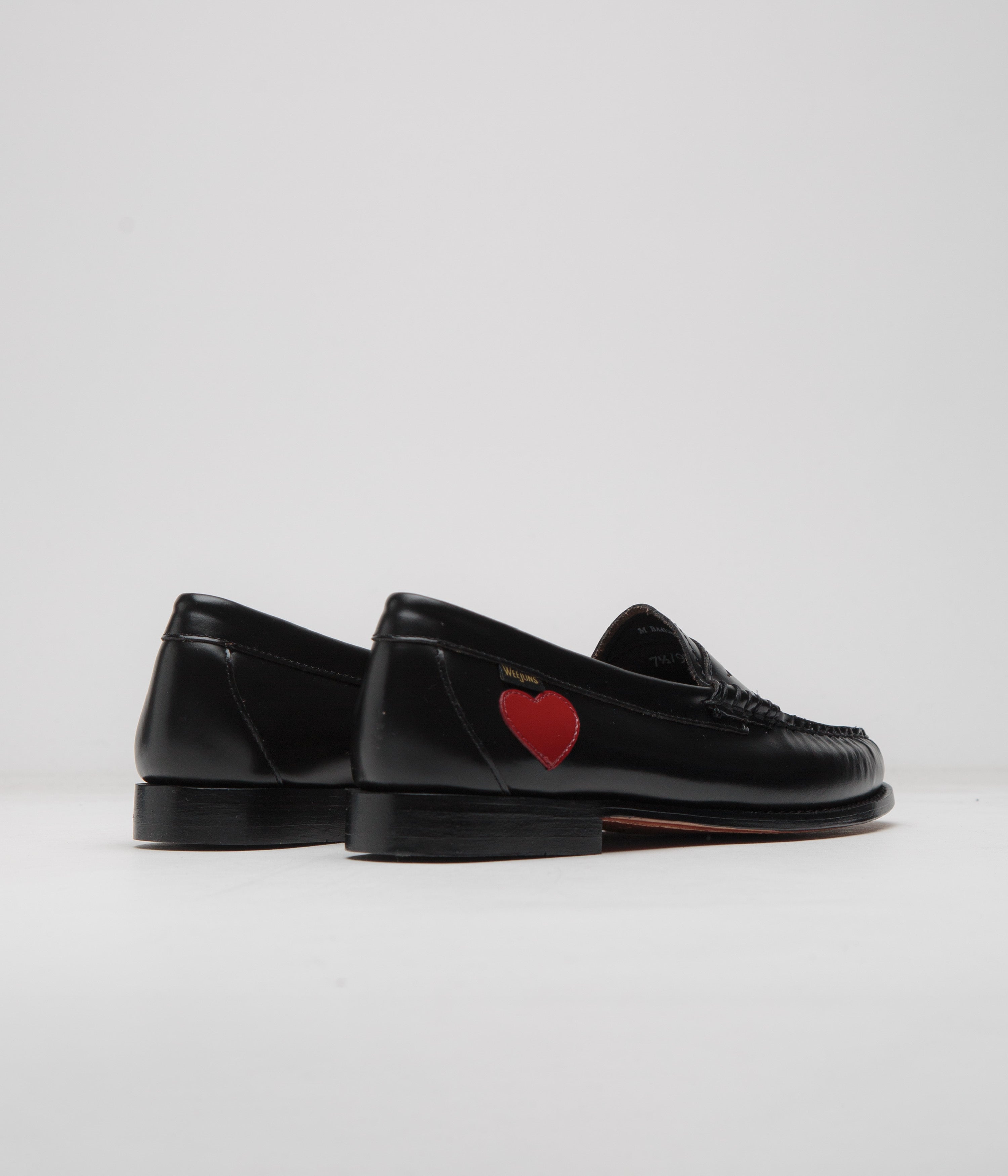 G.H. Bass Womens Weejun Penny Love Shoes - Black / Red