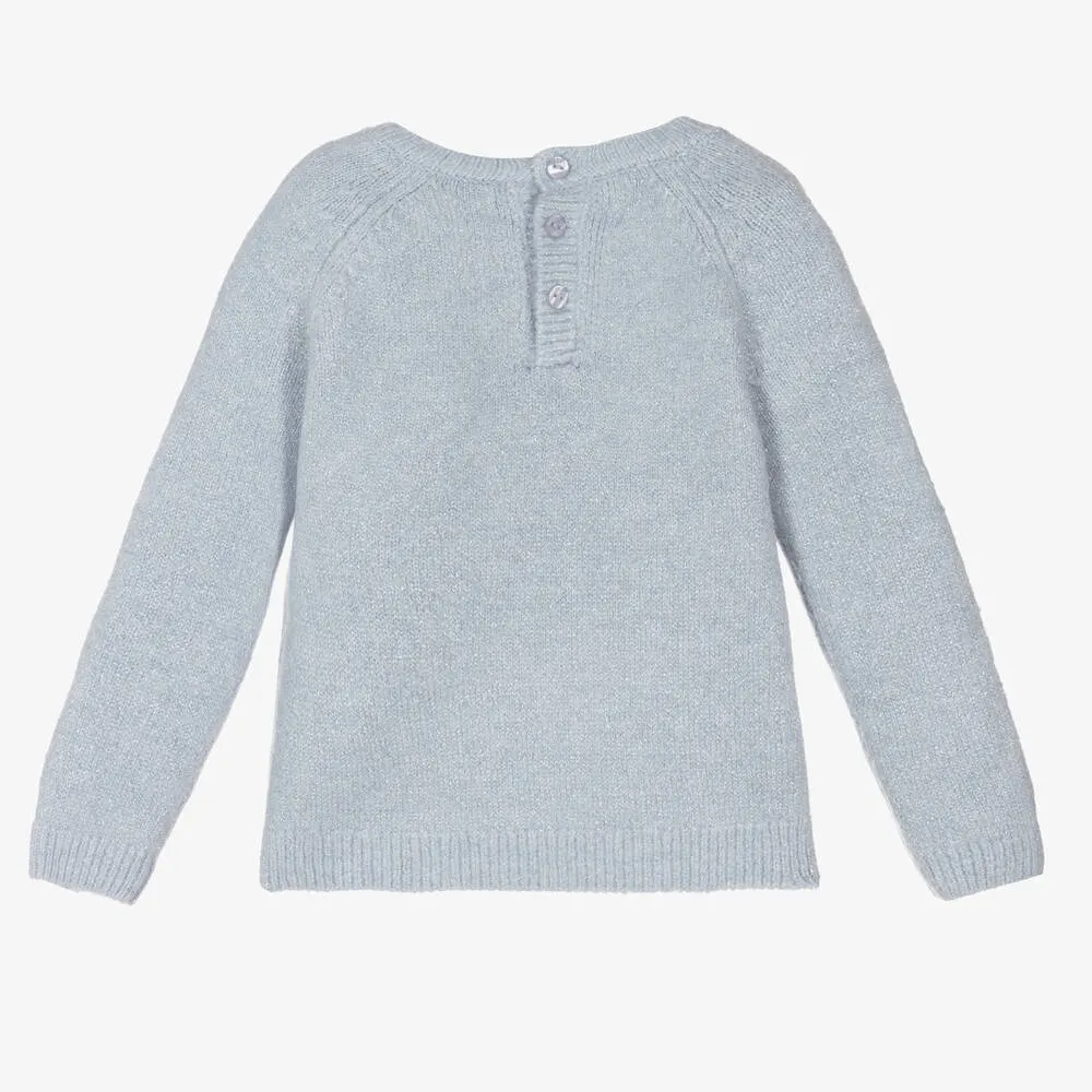 Girls Blue Knitted Sweater